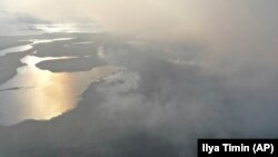 Пожар на Сямозере в Карелии, 21 июля 2021 года