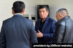 An October 9, 2020 photo of President Sooronbai Jeenbekov, reportedly in BIshkek