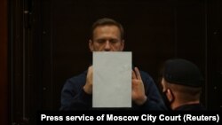 Алексей Навальный на заседании суда в Москве 2 февраля 2021 года. Фото: Reuters