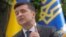 UKRAINE -- Ukrainian President Zelenskiy gives a press conference marking first year in office, in Kyiv, May 20, 2020