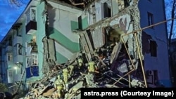 Обрушившийся подъезд жилого дома в Сызрани Самарской области