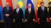 RUSSIA -- President of Azerbaijan Ilham Aliyev, President of Armenia Serzh Sargsyan, President of Belarus Alexander Lukashenko, President of Kazakhstan Nursultan Nazarbayev, Russian President Vladimir Putin, Kyrgyz President Sooronbai Jeenbekov, Moldovan 