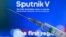 RUSSIA -- A syringe with the webpage of Russia's Sputnik V (Gam-COVID-Vac) vaccine against the coronavirus disease in the background - generic
