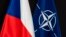 A flag of the Czech Repoblic a a flag of NATO