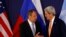 Министр иностранных дел России Сергей Лавров и Госсекретарь США Джон Керри