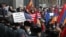 ARMENIA -- People attend a rally outside the U.S. embassy in Yerevan, December 14, 2020