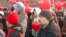 Russia -- people stand in demonstration against cancellation of direct elections of the mayor in Yekaterinburg on April 2, 2018