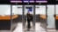A passport control area at the C1 terminal of Moscow's Sheremetyevo International Airport