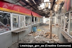 Рынок в Никополе после российской атаки