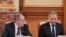RUSSIA -- Russian Foreign Minister Sergei Lavrov and Defense Minister Sergei Shoigu attend a government meeting in Moscow, March 26, 2020
