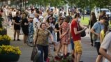 Belarus - Chain of solidarity with detainees in Belarus. Minsk, June 19, 2020