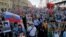 Russia -- People carry pictures of World War Two soldiers as they take part in the Immortal Regiment march during the Victory Day celebrations, marking the 73rd anniversary of the victory over Nazi Germany in World War Two, in central Moscow, Russia, May 