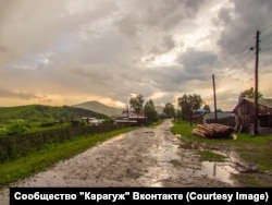Деревня Карагуж - типичный сельский пейзаж