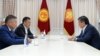 Kyrgyzstan - Meeting of Sooronbai Jeenbekov, Kanat Isaev and Sadyr Japarov. Bishkek. October 14, 2020
