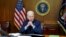 USA – U.S. President Joe Biden speaks on the phone with Russia's President Vladimir Putin. Thurmont, Maryland, U.S., February 12, 2022