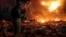 Aftermath of a Russian drone and missile attack in Poltava