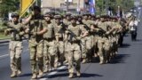 UKRAINE – Members of the Ukrainian National Guard regiment 'Azov' march in downtown of the eastern Ukrainian city of Mariupol, Ukraine, 15 June 2019