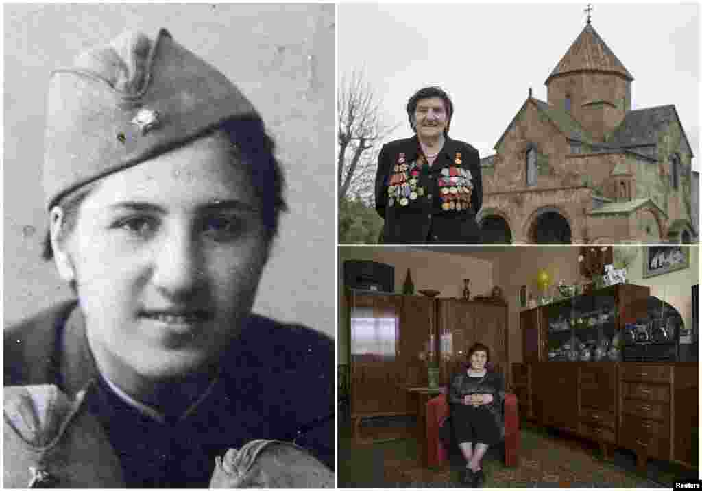 Розалия Абгарян, 92. Армянка служила в пехотном подразделении Красной Армии с апреля 1941 по декабрь 1945. Принимала участие в освободительном Пражском Восстании &nbsp;
