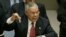 U.S. -- Secretary of State Colin Powell holds up a vial that he describedas one that could contain anthrax, during his presentation on Iraq tothe UN Security Council, in New York, 05Feb2003