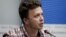 Belarus - Belarus activist Roman Protasevich takes part in a briefing for journalists and diplomats organized by the Ministry of Foreign Affairs of Belarus in Minsk, 14JUN2021.