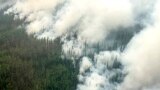 RUSSIA -- A view of a forest fire in the Irkutsk region, JUne 13, 2021