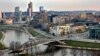 Top view of Vilnius downtown on April 12, 2015. Vilnius is the capital and largest city of Lithuania