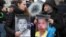KAZAKHSTAN -- People attend a meeting in memory of Kazakh anti-government activist Dulat Agadil, who recently died in a police detention center, in Almaty, February 27, 2020