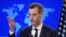 U.S. -- U.S. State Department Spokesman Ned Price speaks during a press briefing at the State Department in Washington, February 8, 2021