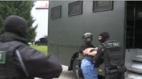 Кадр из репортажа белорусского государственного телеканала о задержании наемников в санатории под Минском 29 июля 2020 года