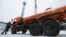 An oil tanker truck at the Southern Priobskoye oil field of the Gazprom Neft