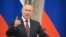 MOSCOW, RUSSIA – FEBRUARY 15, 2022: Russia's President Vladimir Putin speaks during a joint news conference with Germany's Chancellor Olaf Scholz