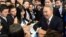 Kazakhstan - The country's president Nursultan Nazarbayev meets Bolashak scholarship recepients. Astana, 29 November 2013