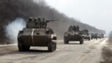 Колонна украинских войск в Артемовске 