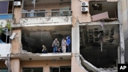 Пострадавшее в результате атаки беспилотника здание в Бейруте, где погиб заместитель председателя политбюро ХАМАС Салех аль-Арури