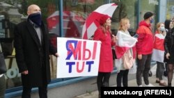 Акция солидарности с TUT.BY в Вильнюсе, 18 мая 2021 года