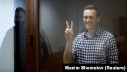 Алексей Навальный в суде, февраль 2021 года
