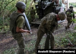Украинские военные на фронте в Донецкой области