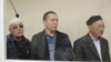 Подсудимые по "делу джихадистов". Слева направо: Оралбек Омыров, Алматы Жумагулов и Кенжебек Абишев.
