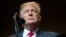 U.S. -- U.S. President Donald Trump looks on during a rally in Elkhart, Indiana, May 10, 2018
