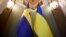 UKRAINE – On the right is the flag of Ukraine, and on the left is the flag of Sweden. Kyiv, July 4, 2022
