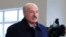 BELARUS - Belarusian President Alyaksandr Lukashenka speaks to journalists as he visits the Dobrush Paper Factory in Dobrush, February 4, 2020