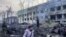 UKRAINE – This image taken from video provided by the Mariupol City Council shows the aftermath of Mariupol Hospital after an attack, in Mariupol, March 9, 2022
