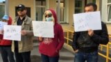 Акция протеста носителей ВИЧ/СПИДа в Новосибирске 
