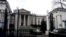 POLAND -- Cars leave through the gate of the Russian embassy building in Warsaw, March 26, 2018