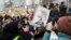 RUSSIA – Poster with the image of the press secretary of the President of Russia Dmitry Peskov during the action in support of Russian opposition leader Alexei Navalny. Moscow, January 23, 2021