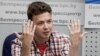 Belarus - Belarus activist Roman Protasevich takes part in a briefing for journalists and diplomats organized by the Ministry of Foreign Affairs of Belarus in Minsk, 14JUN2021.