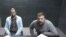 Александр Чикало (слева) и Иван Близнюк во время суда по "кокаиновому делу" 2021 году. Процесс проходил во время пандемии коронавируса, подсудимые участвовали в нем по видеосвязи из тюрьмы