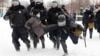 Russian Police Try To End Navalny Rallies With Shock Batons, Beatings, Wide-Scale Detentions