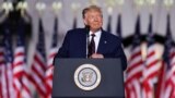 Washington, U.S. - U.S. President Donald Trump delivers his acceptance speech as the 2020 Republican presidential nominee during the final event of the Republican National Convention on the South Lawn of the White House