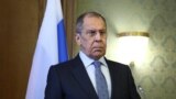 RUSSIA -- Russian Foreign Minister Sergei Lavrov attends a joint press conference with his Finnish counterpart following their talks in St. Petersburg, February 15, 2021